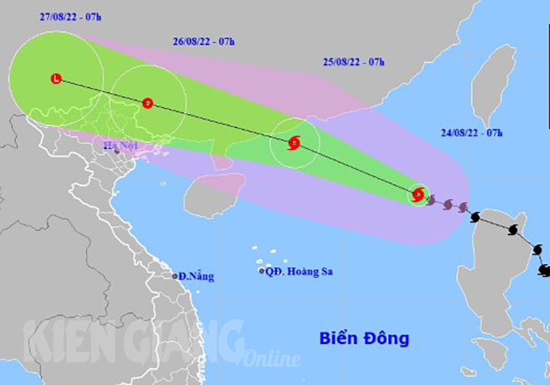 Ảnh hưởng bão Ma-on, Kiên Giang có mưa dông